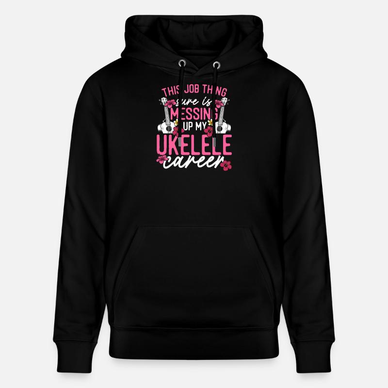 Ukulélé hawaïen uke ce métier - Sweat à capuche bio CRUISER Stanley/Stella Unisexe - noir