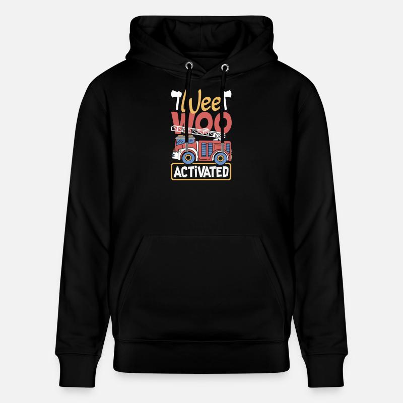 Wee Woo Squad Fire Tiny Firefighter - Stanley/Stella CRUISER Unisex Organic Hoodie - black