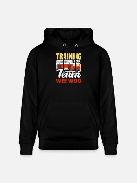 Wee Woo Squad Fire Tiny Feuerwehrmann - Stanley/Stella Unisex Bio-Hoodie CRUISER  - Schwarz