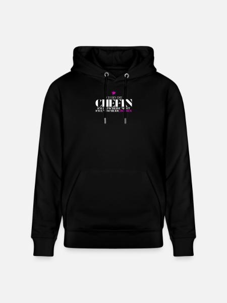Chefin entscheidet besser Spruch - Stanley/Stella CRUISER Unisex Organic Hoodie - black
