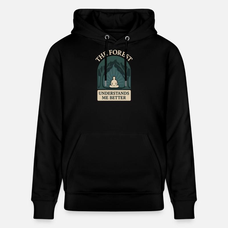 Forest Walk Overthinker Mental Reset - Stanley/Stella Unisex Bio-Hoodie CRUISER  - Schwarz