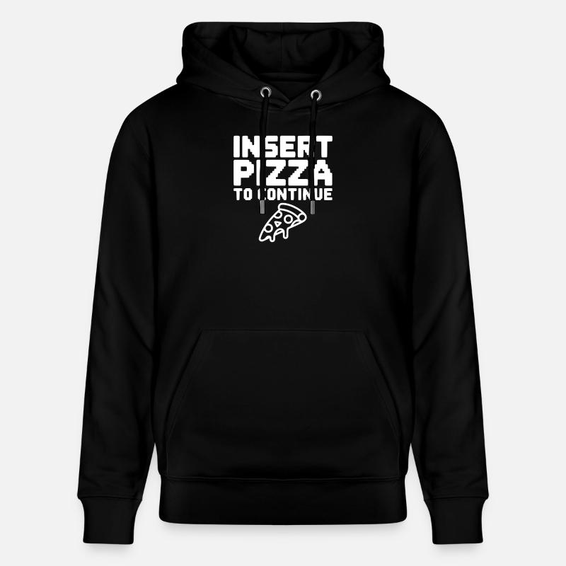 Insérer la pizza pour continuer - Sweat à capuche bio CRUISER Stanley/Stella Unisexe - noir
