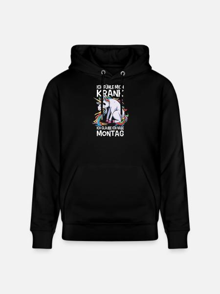 Ironiske ordsprog Ironisk Sjov Morgen-Grouch - Stanley/Stella CRUISER økologisk unisex-hoodie - sort