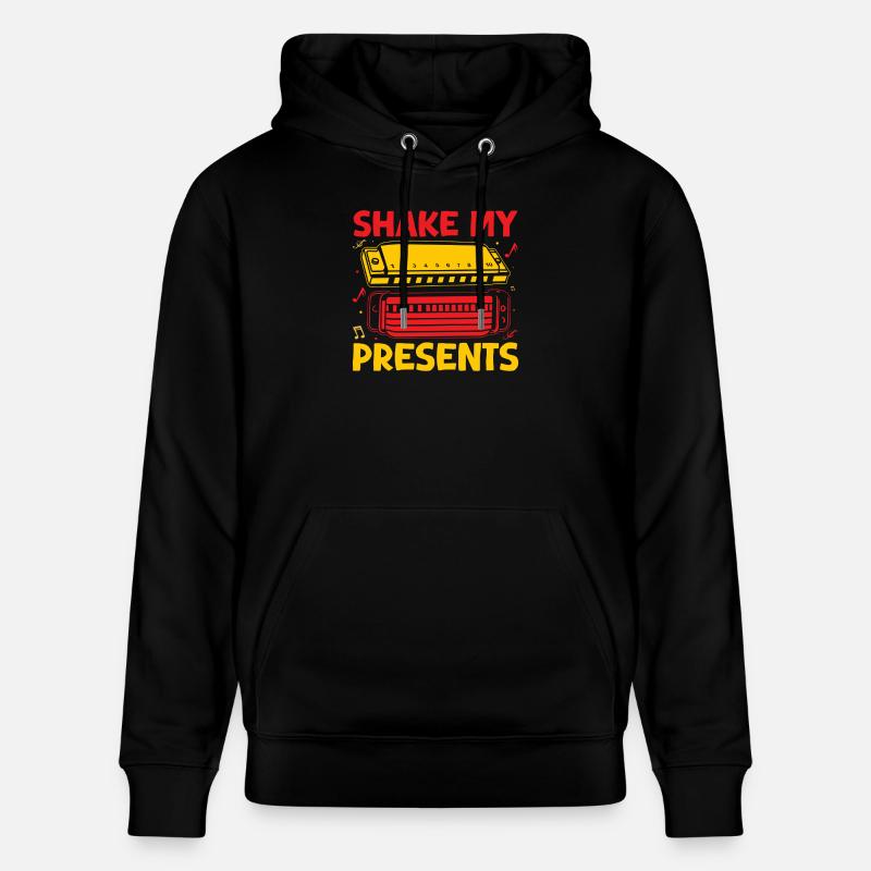 Harmoniciste drôle Shake My Present Harmonica - Sweat à capuche bio CRUISER Stanley/Stella Unisexe - noir