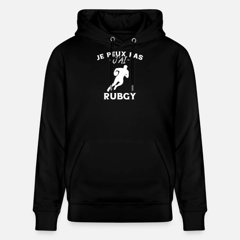Je peux pas J'ai Rugby - Sweat à capuche bio CRUISER Stanley/Stella Unisexe - noir