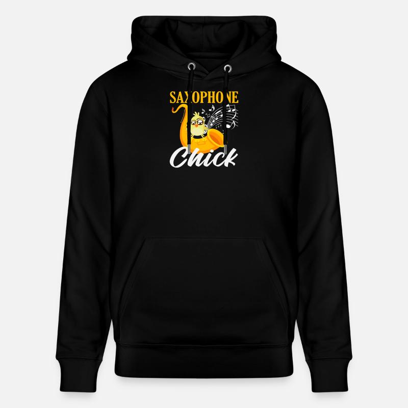 Saxophone Chick Saxophoniste Drôle - Sweat à capuche bio CRUISER Stanley/Stella Unisexe - noir