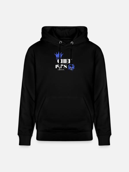 Chef Edition 1978 47th Birthday Saying - Stanley/Stella CRUISER Unisex Organic Hoodie - black