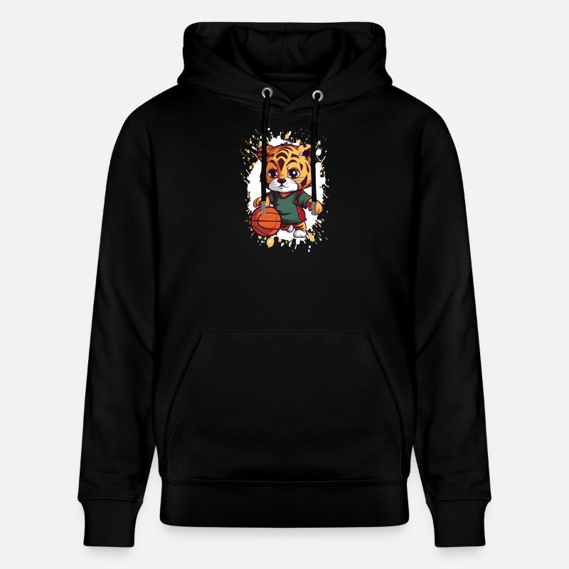 Dribbleur de basket-ball des Tigers - Sweat à capuche bio CRUISER Stanley/Stella Unisexe - noir
