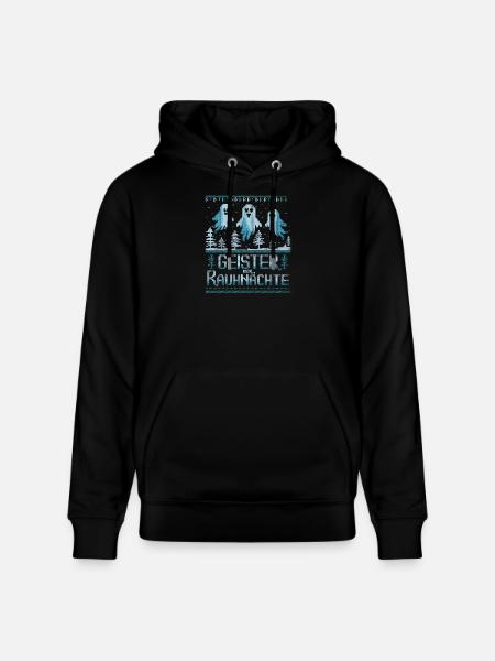  Geister Der Rauhnächte Winterlicher Geisterspaß - Stanley/Stella Unisex Bio-Hoodie CRUISER  - Schwarz