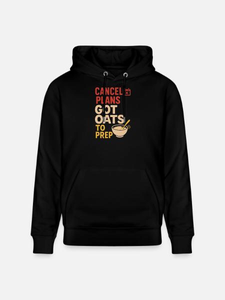 Haferbrei Frühstückskultur Overnight - Stanley/Stella Unisex Bio-Hoodie CRUISER - Schwarz