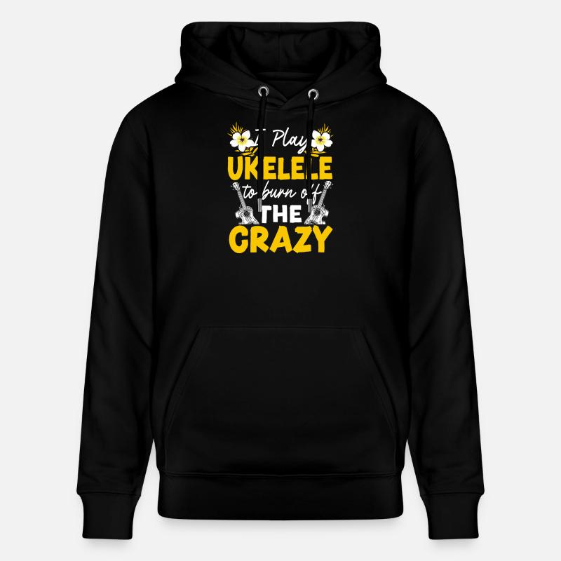Ukulélé hawaïen que je joue - Sweat à capuche bio CRUISER Stanley/Stella Unisexe - noir