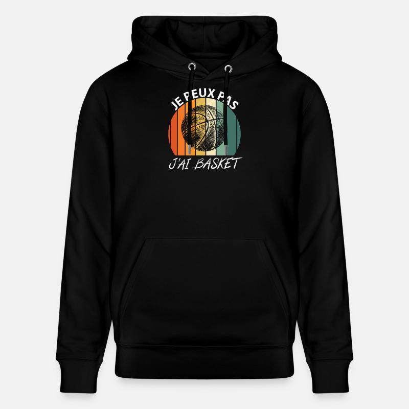 Je peux pas J'ai Basket - Sweat à capuche bio CRUISER Stanley/Stella Unisexe - noir