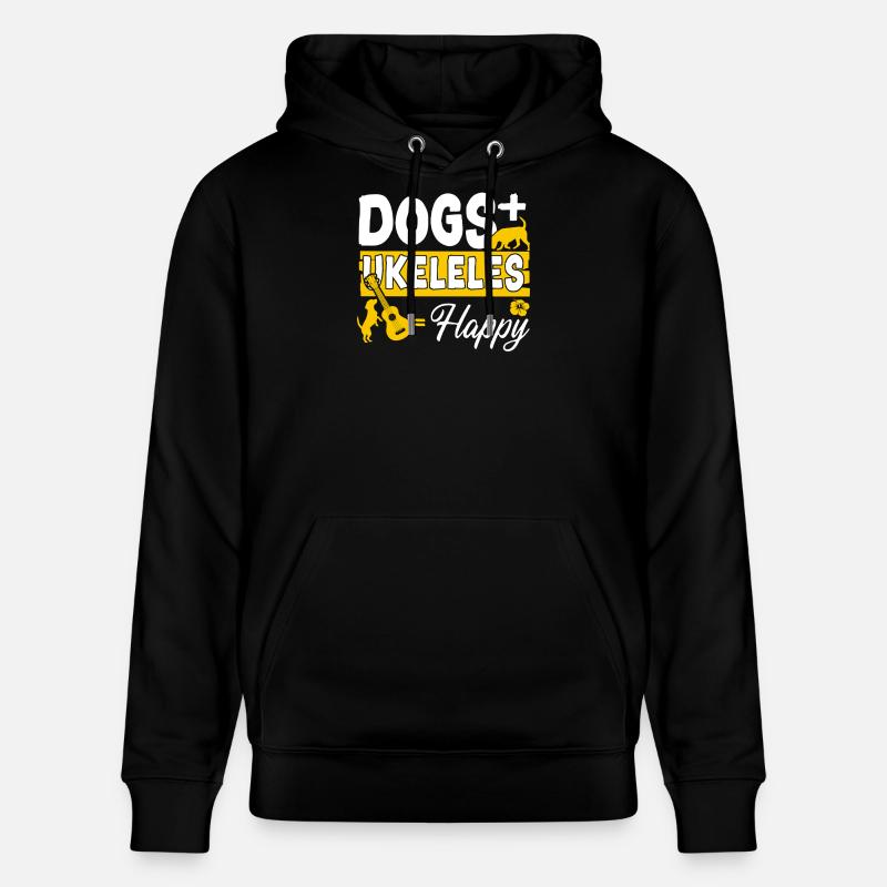 Chiens ukélé hawaïen ukulélé + - Sweat à capuche bio CRUISER Stanley/Stella Unisexe - noir