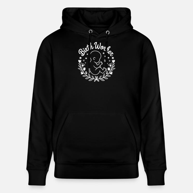 Emblème du bébé obstétricien - Sweat à capuche bio CRUISER Stanley/Stella Unisexe - noir