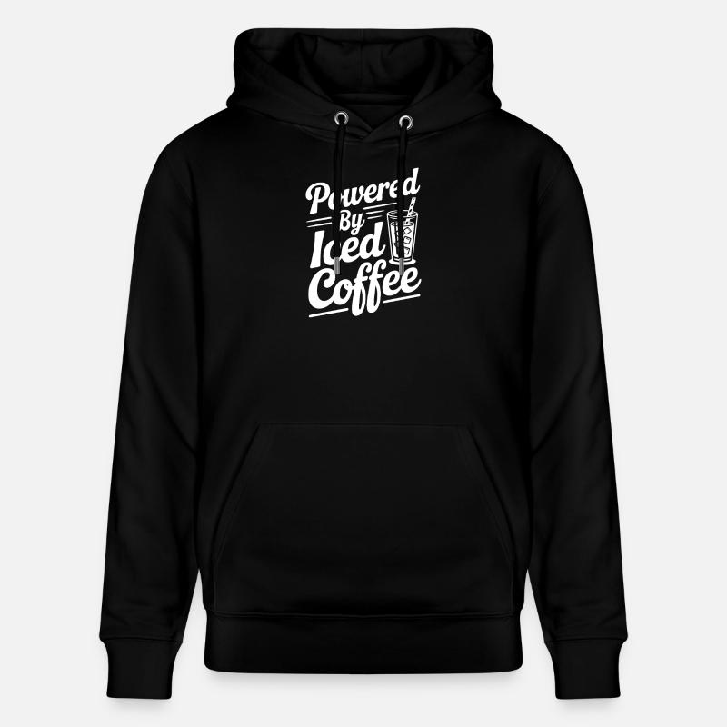Angetrieben von Eiskaffee - Stanley/Stella Unisex Bio-Hoodie CRUISER  - Schwarz