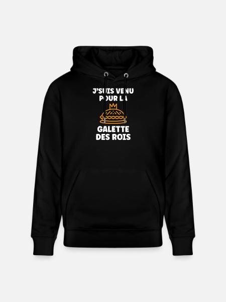 Humor galette des rois - Stanley/Stella CRUISER Unisex Organic Hoodie - black
