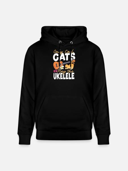 Hawaiian Ukulele Uke Cat Only Cool - Stanley/Stella Unisex Bio-Hoodie CRUISER - Schwarz