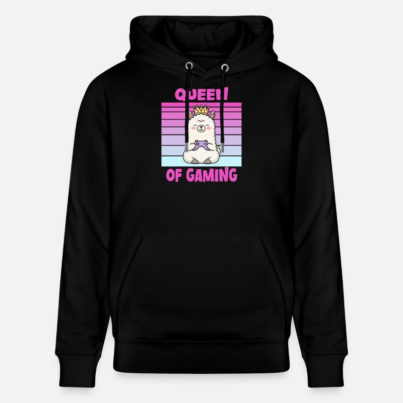 Gameuse reine de lamas - Sweat à capuche bio CRUISER Stanley/Stella Unisexe - noir