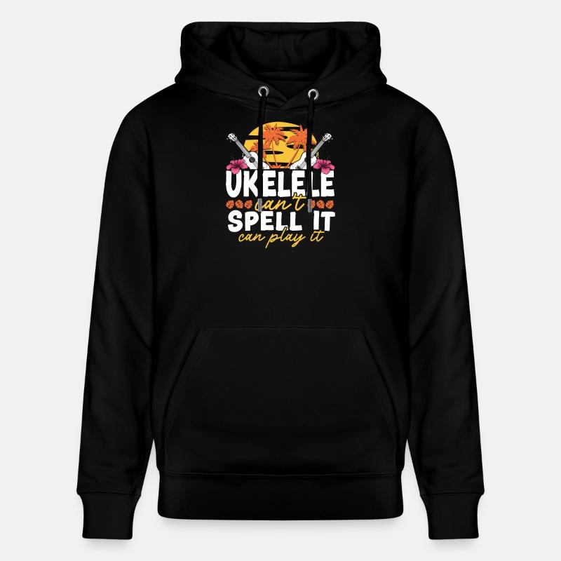 Hawaiian Ukulele Uke Ukulele Can't - Stanley/Stella Unisex Bio-Hoodie CRUISER  - Schwarz