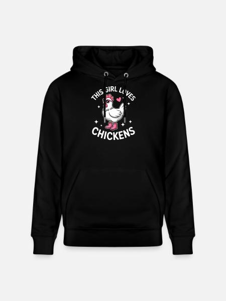 Chicken Saying Chicken Funny Chicken Gift - Stanley/Stella CRUISER Unisex Organic Hoodie - black