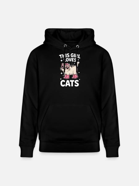 Cats Saying Funny Cat Gift - Stanley/Stella CRUISER Unisex Organic Hoodie - black