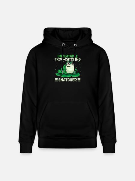 Frog Catcher Unbeatable Frog-Catching Snatcher - Stanley/Stella CRUISER Unisex Organic Hoodie - black