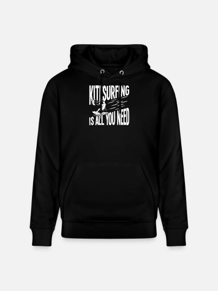 Kitesurfing is all you need - Stanley/Stella CRUISER Unisex Organic Hoodie - black