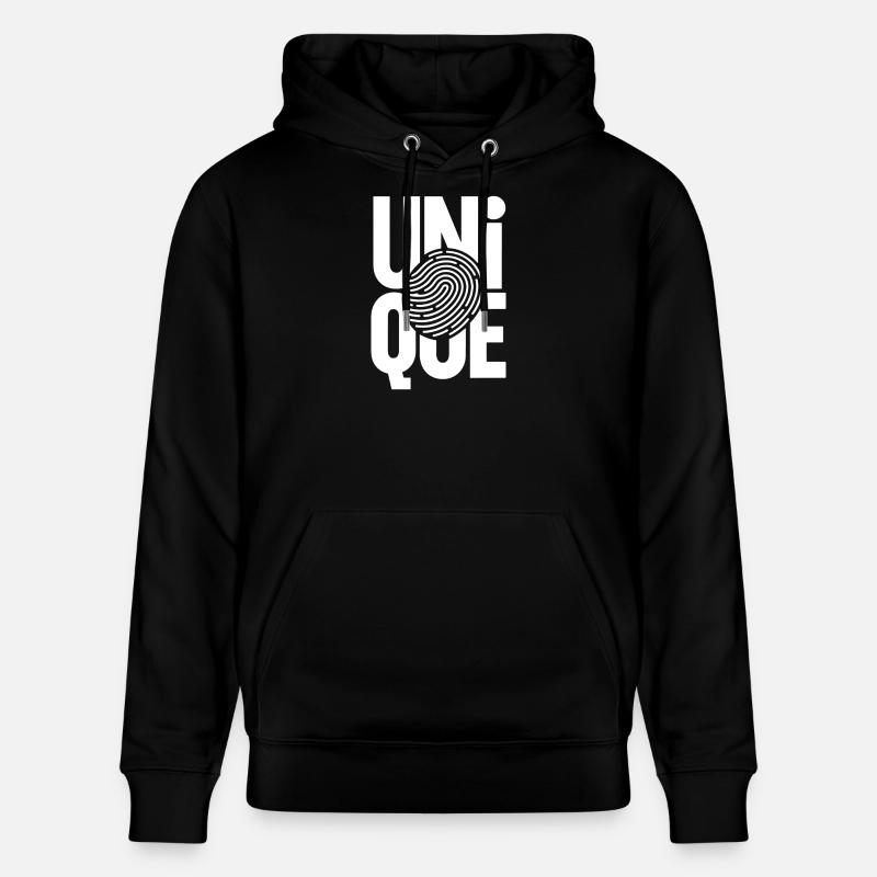unique unique unique self-worth unique - Stanley/Stella CRUISER Unisex Organic Hoodie - black