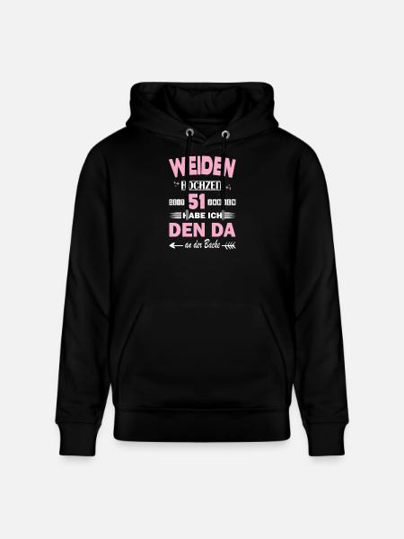 51 Years Relationship Anniversary Wedding Anniversary - Stanley/Stella CRUISER Unisex Organic Hoodie - black