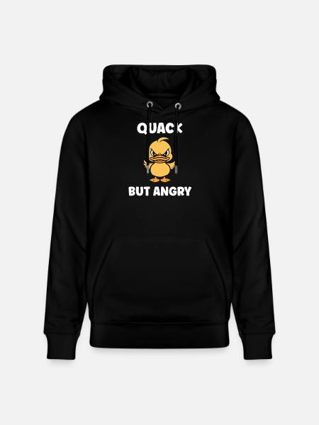 Angry Duckling: Quack But Angry - Stanley/Stella CRUISER Unisex Organic Hoodie - black