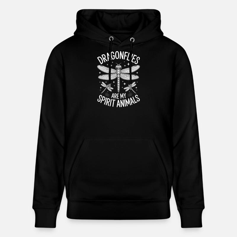 libellen Spruch libelle Lustiges libellen Geschenk - Stanley/Stella Unisex Bio-Hoodie CRUISER  - Schwarz
