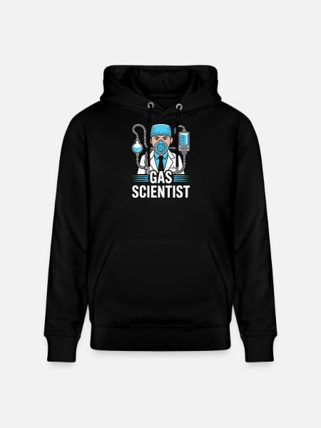 Anesthesiologist Gas Scientist Anesthesia - Stanley/Stella CRUISER Unisex Organic Hoodie - black