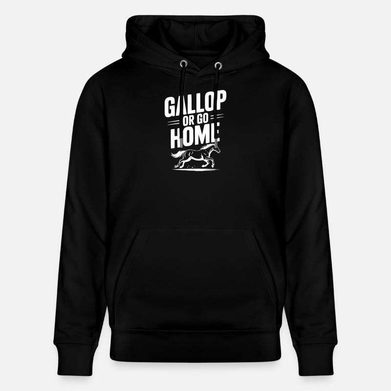 Galoppieren oder nach Hause gehen - Stanley/Stella Unisex Bio-Hoodie CRUISER  - Schwarz