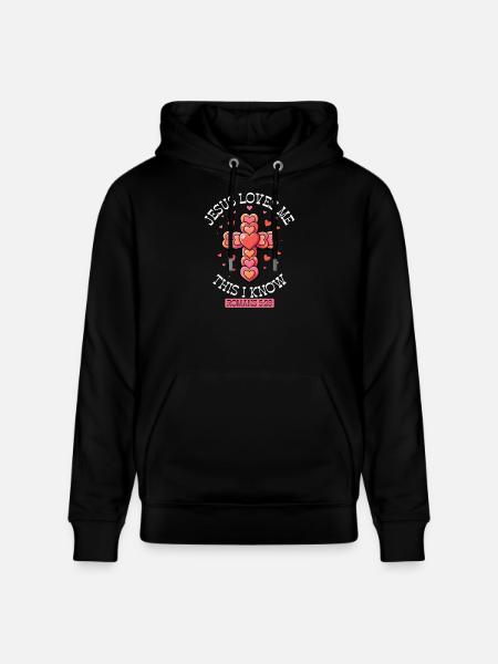 Cœurs croisés Jésus m’aime - Sweat à capuche bio CRUISER Stanley/Stella Unisexe - noir