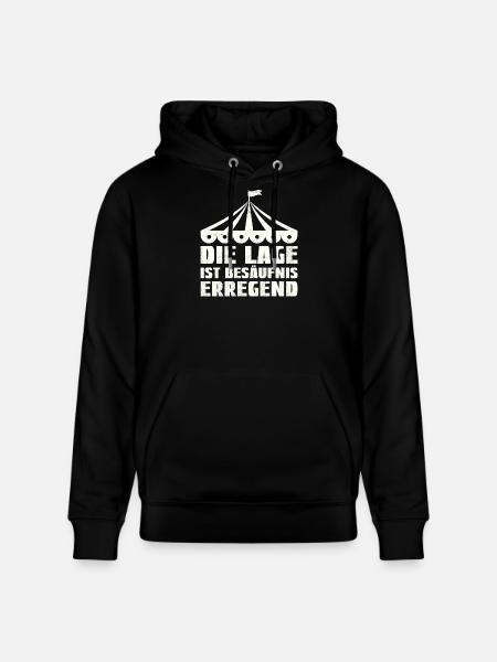 The situation is drunkenness - Stanley/Stella CRUISER Unisex Organic Hoodie - black
