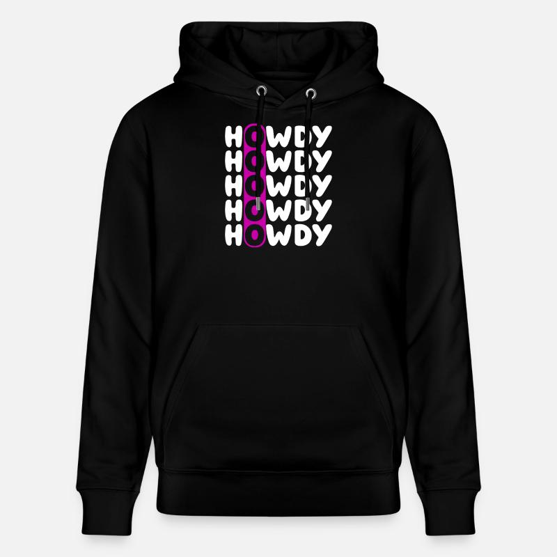Howdy Repeat O Western Pattern - Stanley/Stella Unisex Bio-Hoodie CRUISER  - Schwarz