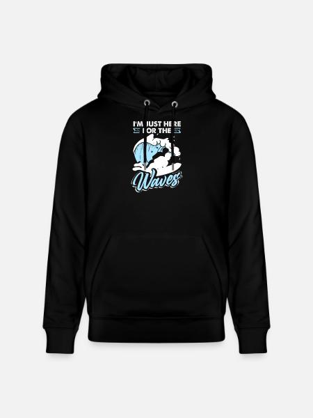 Surfing Surfboarder Bodyboarder - Stanley/Stella CRUISER Unisex Organic Hoodie - black