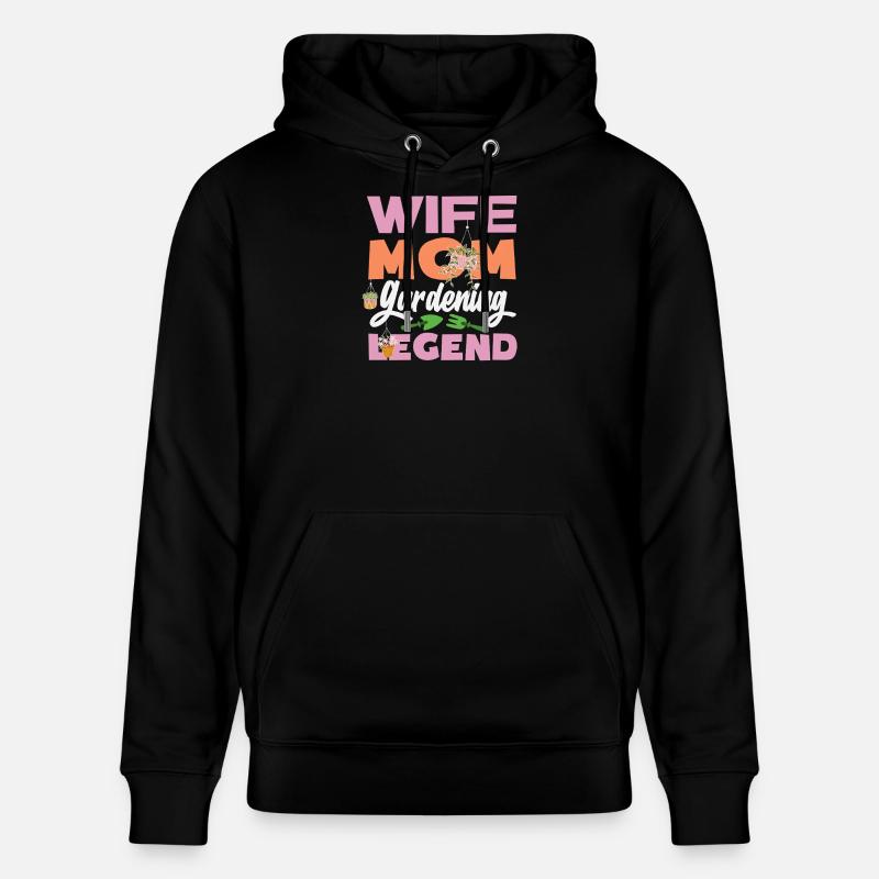 Ehefrau Mutter Gartenarbeit Legende - Stanley/Stella Unisex Bio-Hoodie CRUISER  - Schwarz