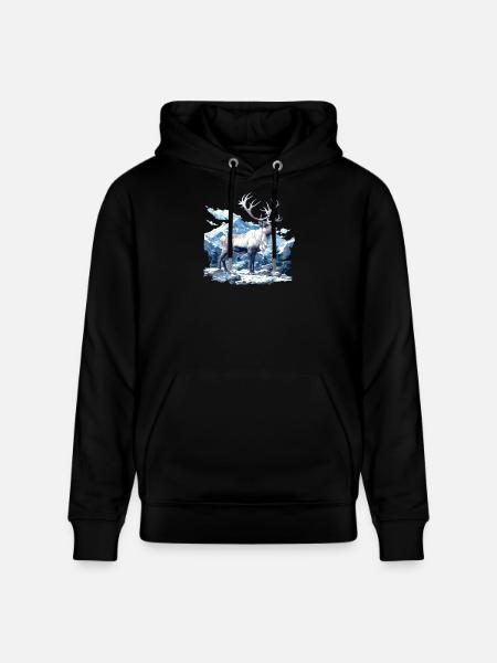 Reindeer Reindeer - Stanley/Stella CRUISER Unisex Organic Hoodie - black