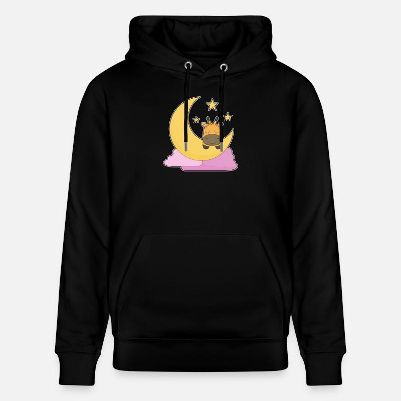Giraffe Mond - Stanley/Stella Unisex Bio-Hoodie CRUISER  - Schwarz