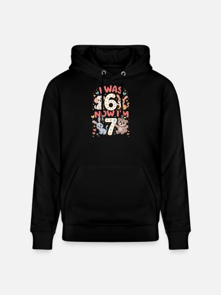 From 6 to 7 years party - Stanley/Stella CRUISER Unisex Organic Hoodie - black