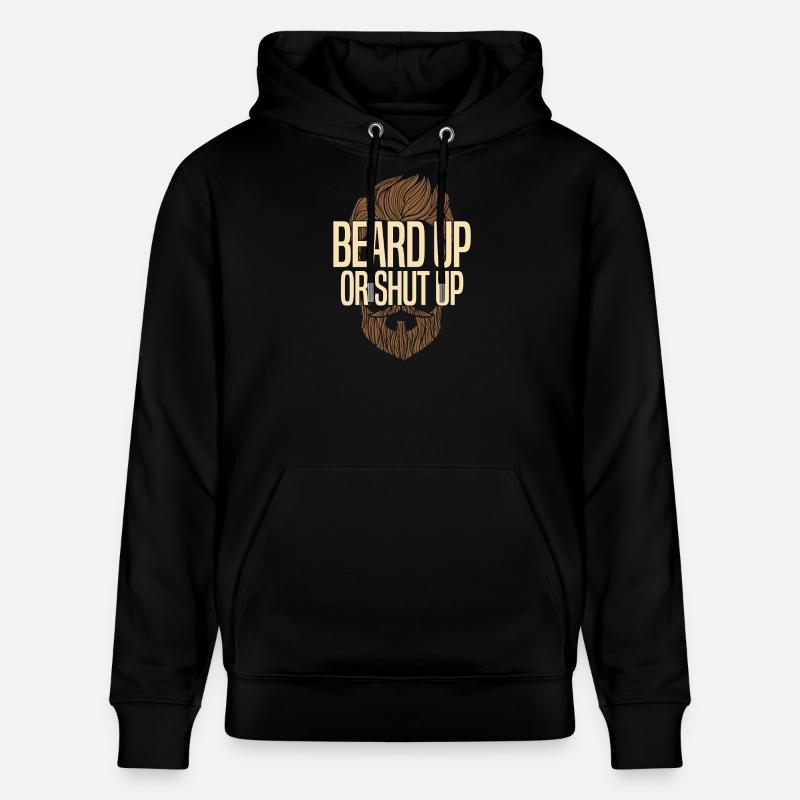 Bart hoch oder halt den Mund - Stanley/Stella Unisex Bio-Hoodie CRUISER  - Schwarz