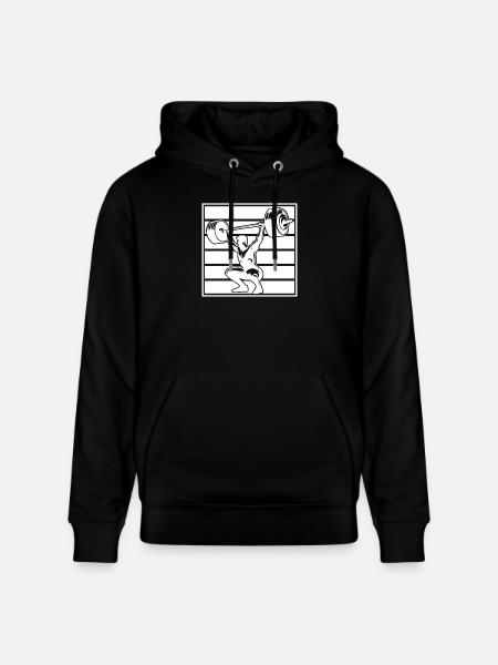 Powerlifting Bodybuilder Weightlifter Gym - Stanley/Stella CRUISER Unisex Organic Hoodie - black