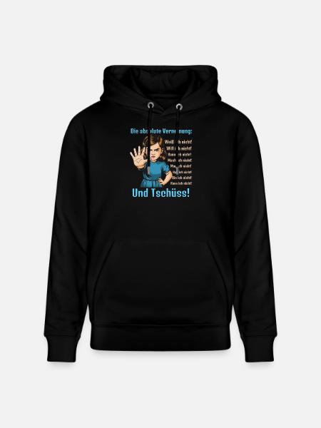 Nein Sagen – Grenzen Setzen - Stanley/Stella Unisex Bio-Hoodie CRUISER - Schwarz