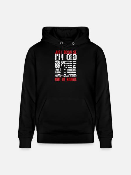 Old But Not Out Of Range - Stanley/Stella CRUISER Unisex Organic Hoodie - black