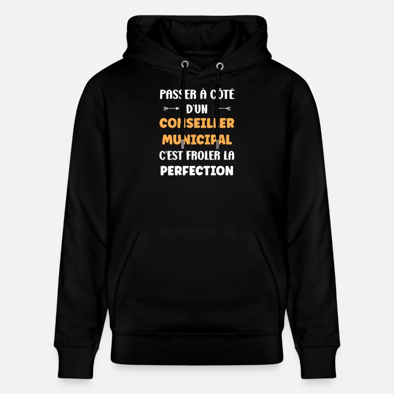 Côtoyer un conseiller municipal - Sweat à capuche bio CRUISER Stanley/Stella Unisexe - noir