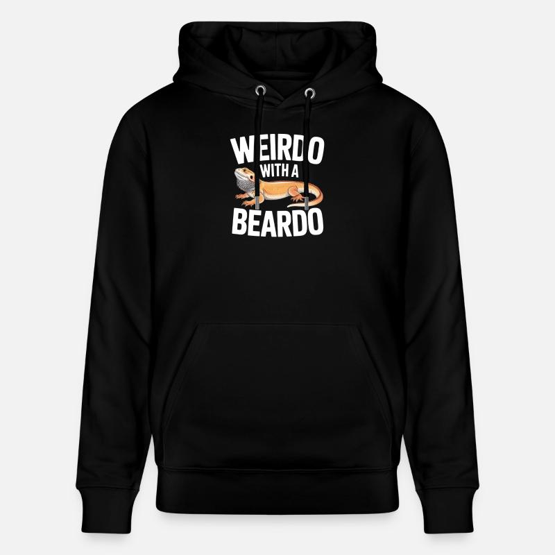 Weirdo mit Bartkind - Stanley/Stella Unisex Bio-Hoodie CRUISER  - Schwarz
