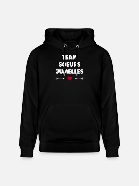 Team Twin Sisters - Stanley/Stella CRUISER Unisex Organic Hoodie - black