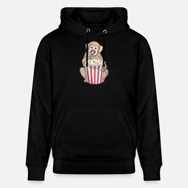 Affe Popcorn - Stanley/Stella Unisex Bio-Hoodie CRUISER - Schwarz