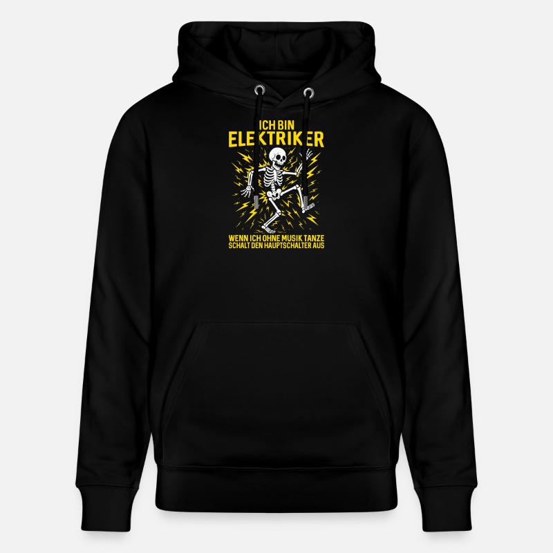 Je suis Électricien Skeleton Dance - Sweat à capuche bio CRUISER Stanley/Stella Unisexe - noir